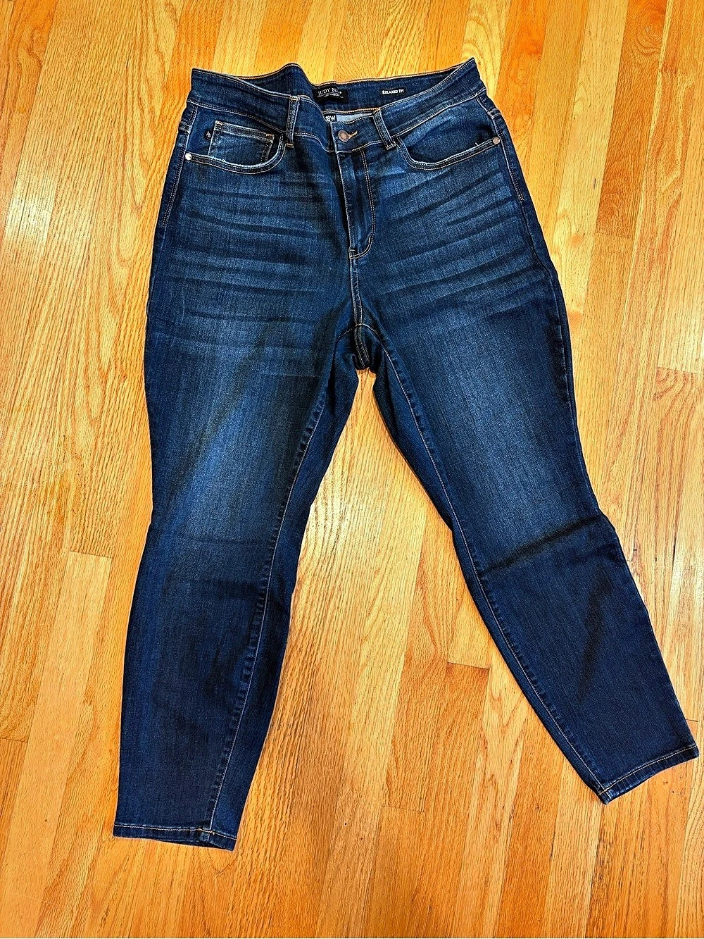 Judy Blue Relaxed Fit Women's Straight Leg Jeans Blue Waist 18W Like New